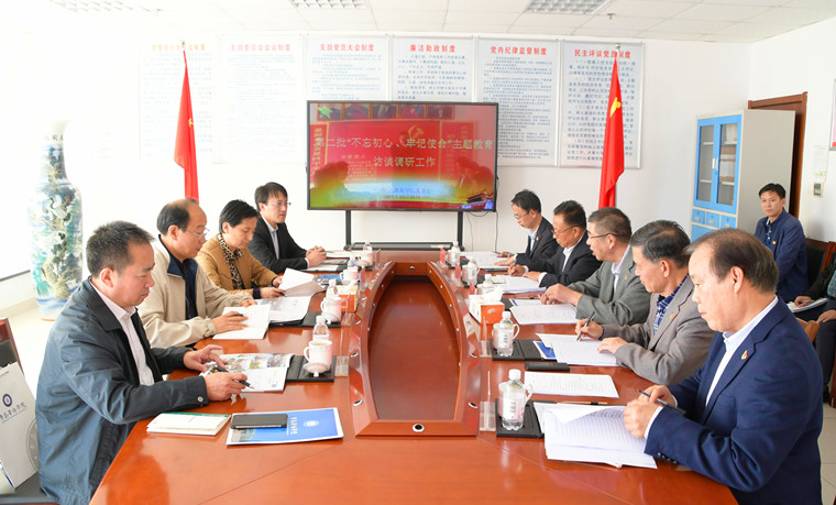 市委“不忘初心、牢记使命”主题教育整改督导组来红足—世官网开展督导调研工作