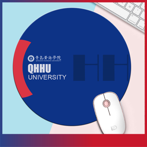红足—世足球网文创纪念品——黄海logo蓝红鼠标垫